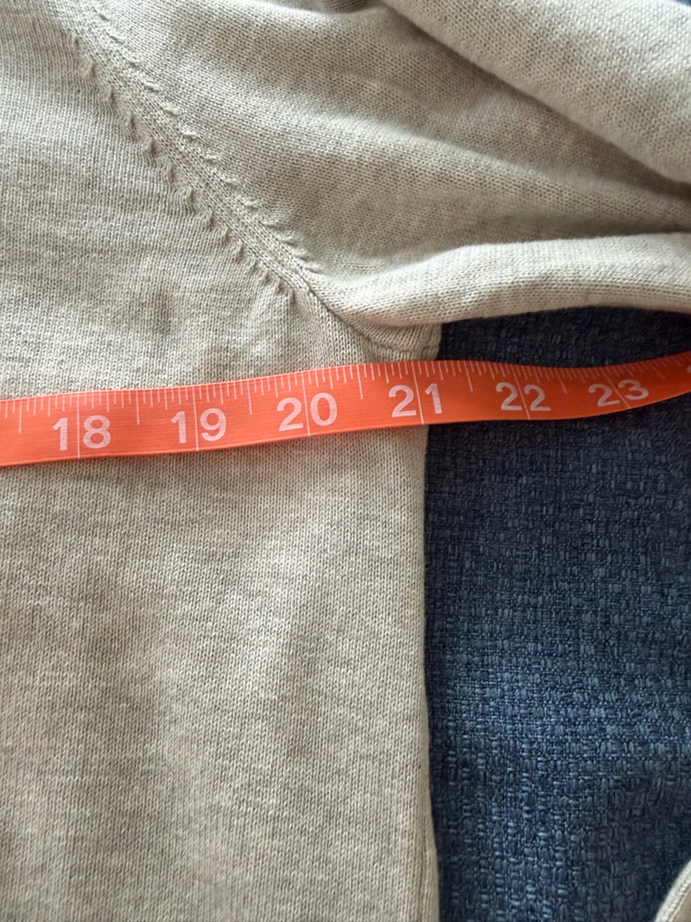 Nautica Beige Quarter-Zip Sweater with Navy Sailboat Logo - Picture 5 of 8